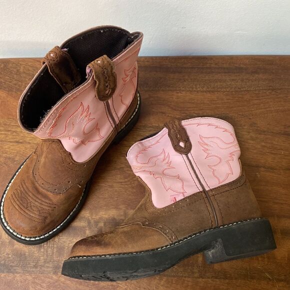 Justin Girl Gypsy Pink Boot Size 2.5 D - Picture 10 of 10